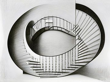 Precursively, geinspireerd op de tekeningen van MC Escher van Nic Limper