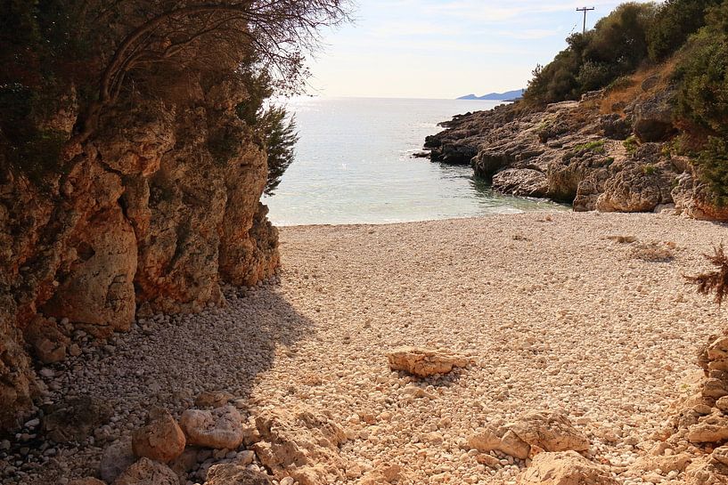 The pebble beach Lagkadaki, Lefkas by Bobsphotography