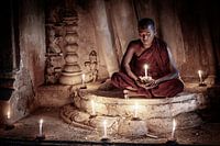 Young monk in the temples of Bagan