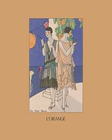 L'orange - Orange, fruit, boho, chic, party, Art Deco Ladies