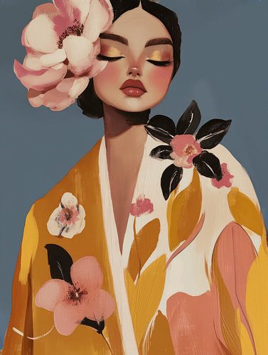 Kleurrijk modern portret