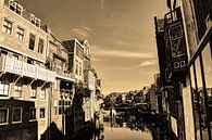 Dordrecht Wijnhaven vanaf Scheffersplein Nederland Sepia van Hendrik-Jan Kornelis thumbnail