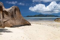 Strand Anse Source D'Argent op het Seychelse eiland La Digue