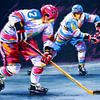 Illustratie van twee ijshockey spelers van Galerie Ringoot