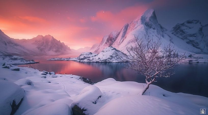 Magische bergreflecties van fernlichtsicht