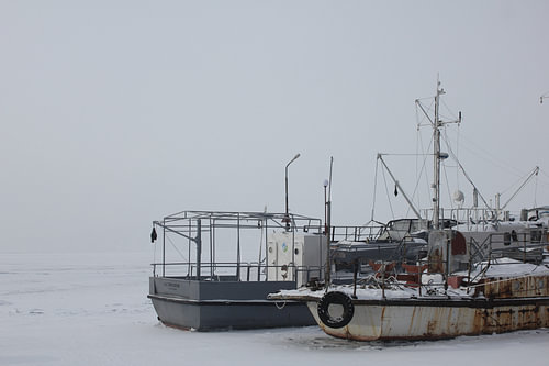 Baikalmeer rusland irkutsk schepen