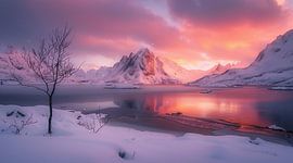 Bergsee in Morgenidylle