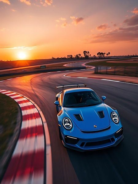Porsche 911 GT3 RS Blauer Sonnenuntergang von MIROKKU