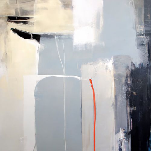 Peinture abstraite moderne "Feeling blue" (sentiment de bleu)