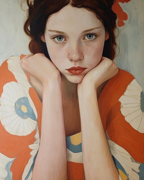 Contemporary art portrait &quot;Isa&quot; by Carla Van Iersel