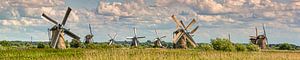 Panorama der Windmühlen von Kinderdijk