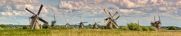 Panorama des moulins à vent de Kinderdijk sur Frans Lemmens