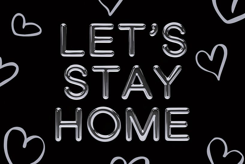 Zwart-wit typografie met harten van Art & Soul Creations
