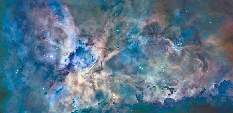 Art spiral galaxy with elements from NASA by de-nue-pic