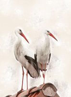 White storks