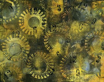Time and wheels abstract by Karen Kaspar