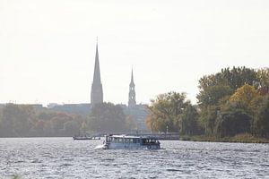 Dampfer, Außenalster, Alster, Herbst, Hamburg