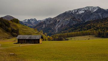 Barn in Val Müstair in autumn mood