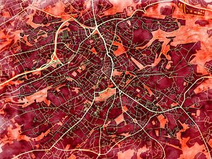 Karte von Solingen im stil 'Amber Autumn'
