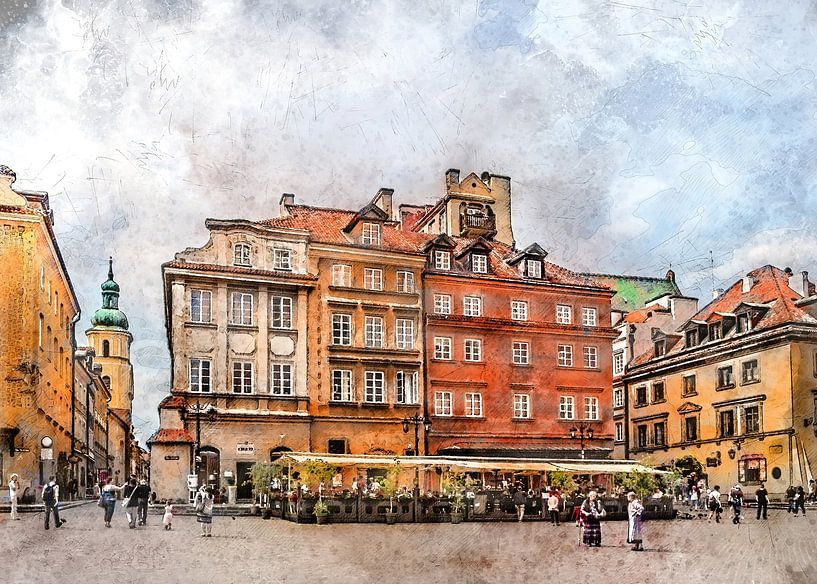 Warsaw watercolor art #warsaw by JBJart Justyna Jaszke