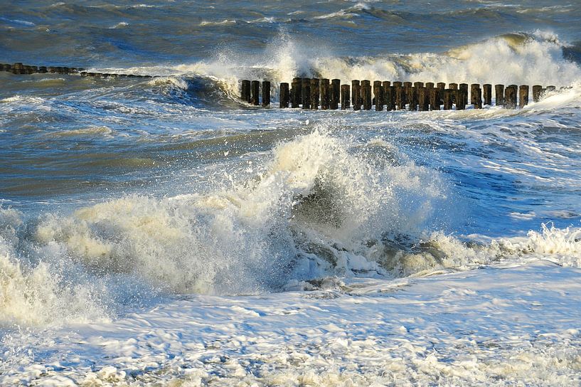 Tempête au bord de la mer par Blond Beeld