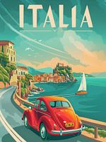 Mediterranean Journey: Italian Riviera Retro Art