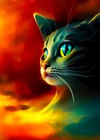 Cat shaped cloud wave