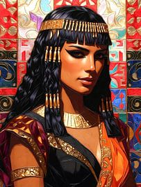 Junge Königin Cleopatra – Farbige Porträtkunst von A.D. Digital ART