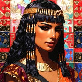 Junge Königin Cleopatra – Farbige Porträtkunst von A.D. Digital ART