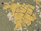 Kaart van Castricum in de stijl van Gustav Klimt van Maporia thumbnail