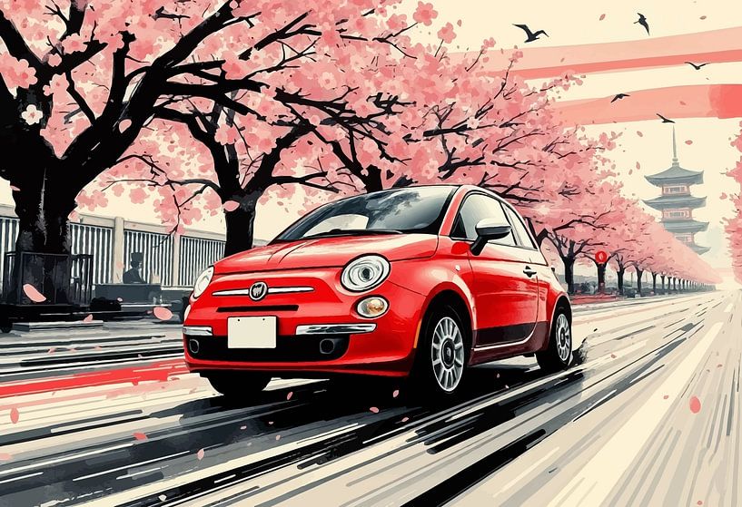 Fiat 500 – The Zen of Motion Cherry Blossom by MIROKKU