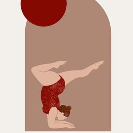 Sterke yoga vrouw III van ArtDesign by KBK