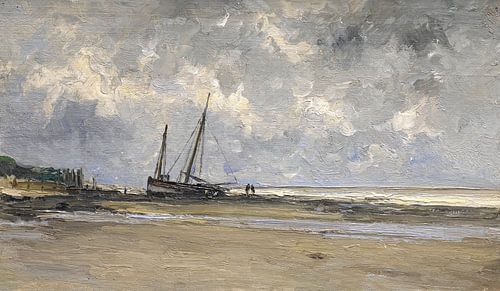 Carlos de Haes Peinture de créatures marines, de navires côtiers, de paysages antiques