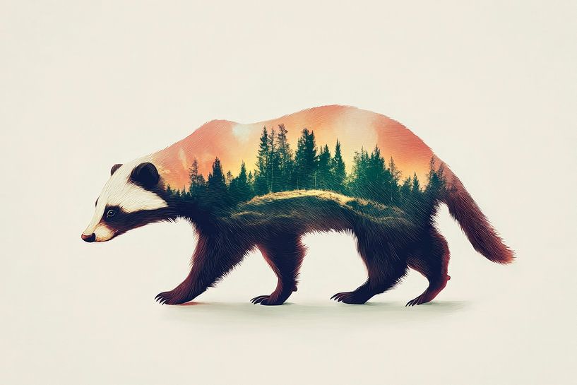 Beastly green landscape by Poster Art Shop