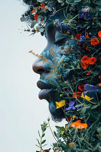 Mann mit Blumen