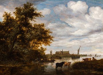 Grote of Sint-Laurenskerk vanuit het noorden, Salomon van Ruysdael