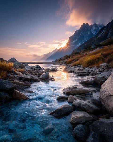 Goldene Stunde beginnt von fernlichtsicht