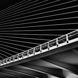 Assut de l'Or-brug in Valencia - zwartwit minimalisme van Phillipson Photography