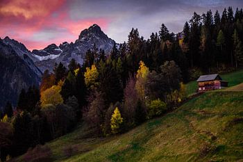 Sonnenaufgang Zimba Berggipfel im Brandnertal
