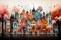 Abstracte stad #1 van Skyfall thumbnail