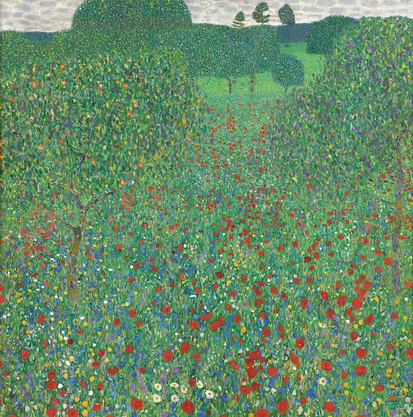 Klaprozenweide, Gustav Klimt van Meesterlijcke Meesters