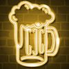 Bière Beer Neon Retro Bar Gold sur FotoKonzepte