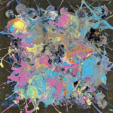 Pastel Popping Hammer Smash Abstract van Dorothy Berry-Lound