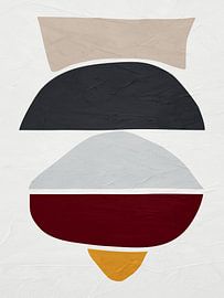 Modern geometric organic abstract art