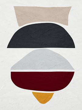 Art abstrait organique géométrique moderne