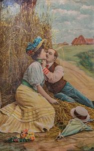 Vintage-Romantik in einem Heuhaufen