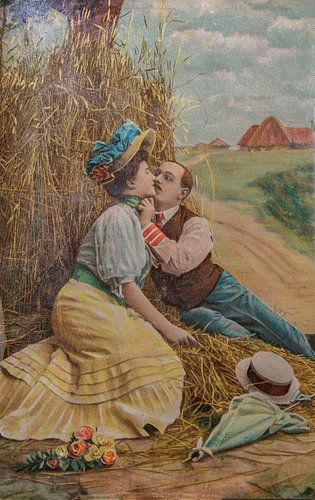 Vintage romance in a haystack