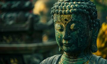 Boeddha, aura van rust en sereniteit van Color Square