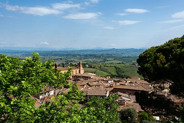 Uitzicht over San Gimignano van Peter Baier
