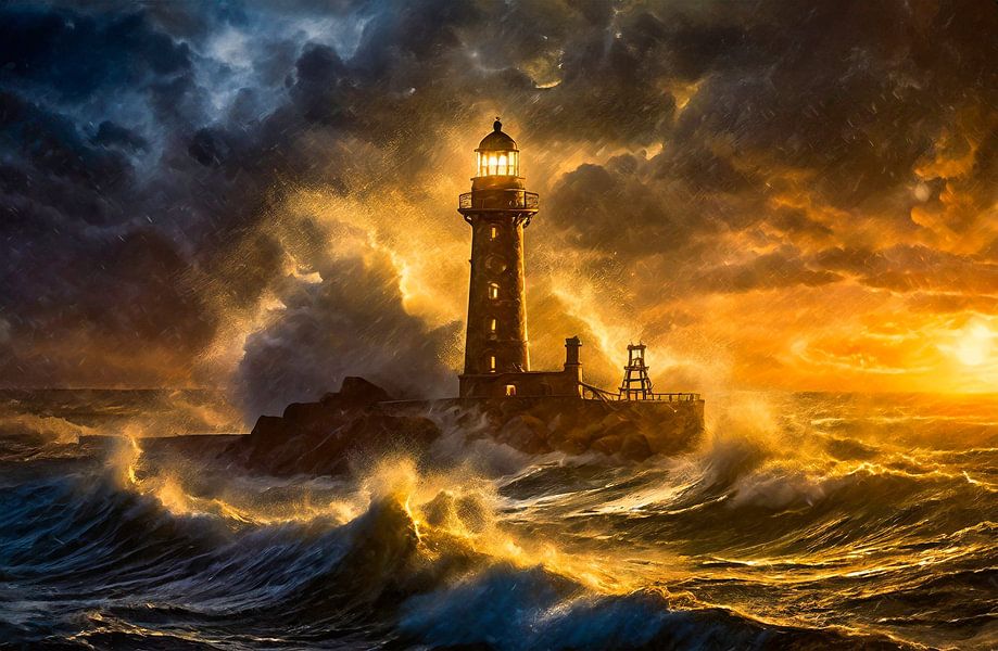 Storm aan de kust